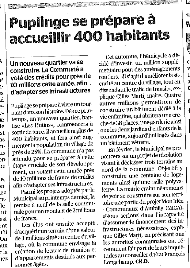 Hutins 400 habitants